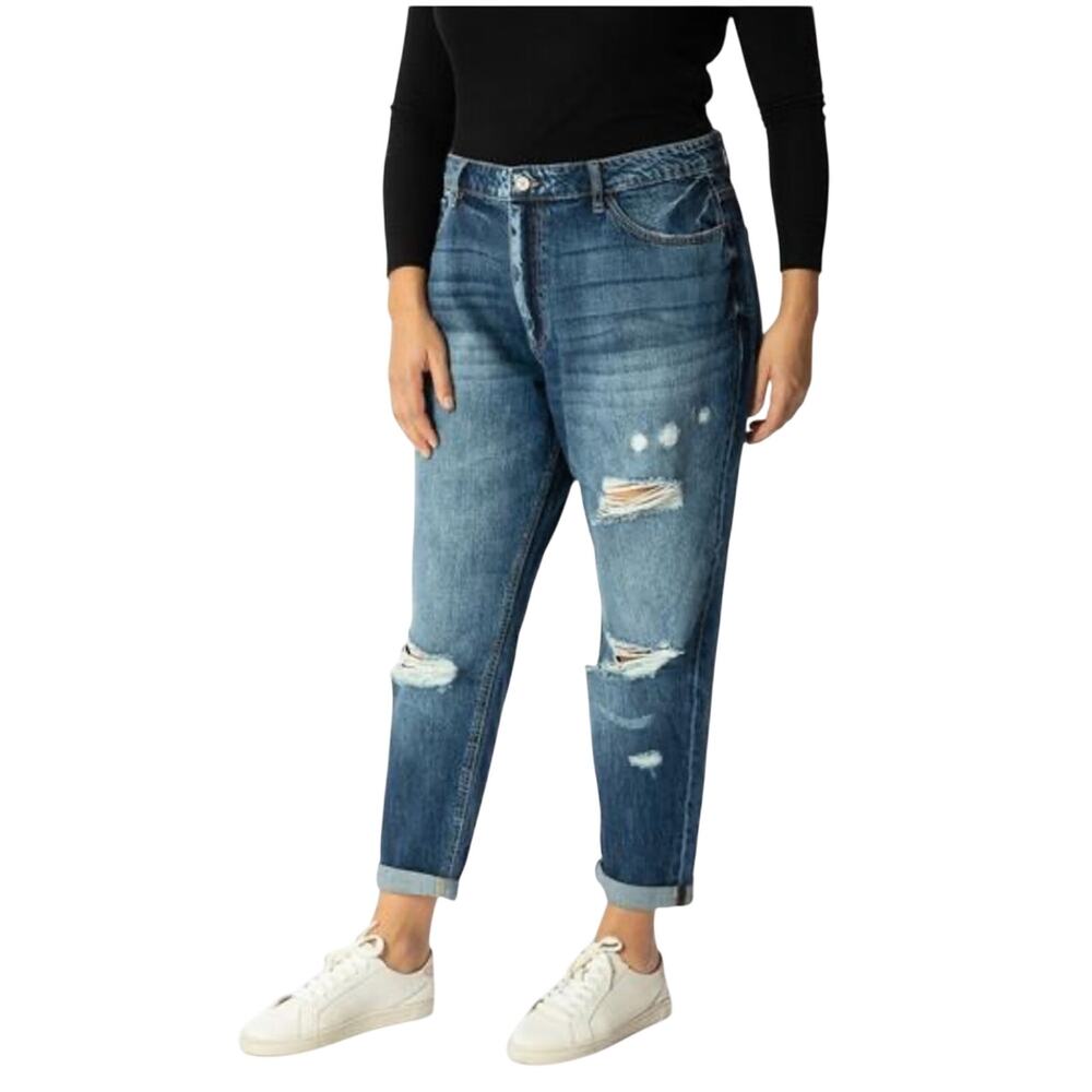 KanCan Beatrice Ultra High Rise Distressed/Ripped Boyfriend Jeans